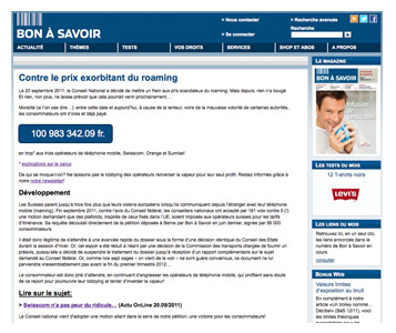 Contre le prix exorbitant du roaming