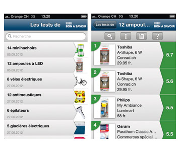 Tous nos tests à portée de main