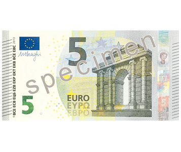 Un billet de 5 Euros, tout beau, tout neuf