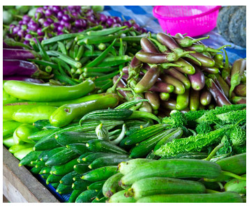 Légumes asiatiques impropres à la consommation