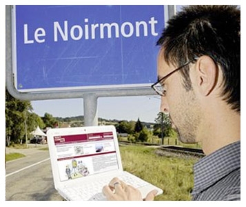  Le débit d’un surf sur laptop en Suisse romande