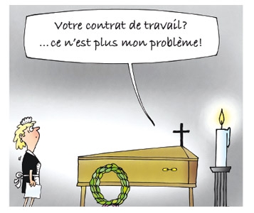 Patron enterré, employé viré?