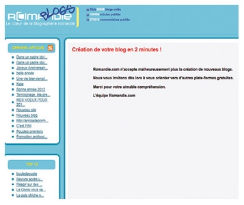 Ciel, mon blog a disparu!