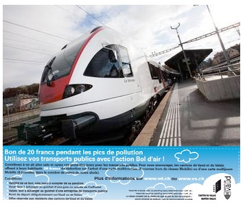 Transports publics: des rabais anti-pollution