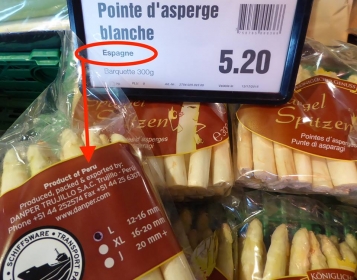 Asperges du Pérou et raisins d’Inde